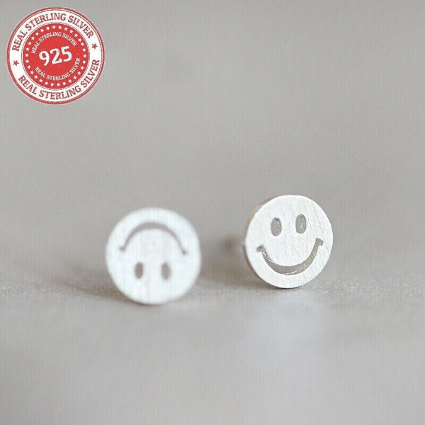 Damen Ohrringe Lachen echt Sterling Silber 925er Ohrstecker