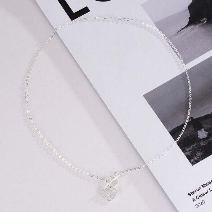 Halskette Herz Sterling Silber 925 Liebe Damen Mädchen Kette - Vipfashion797