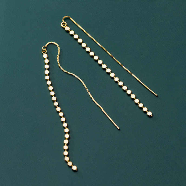 Damen Ohrringe Durchzieher kette Sterling Silber 925