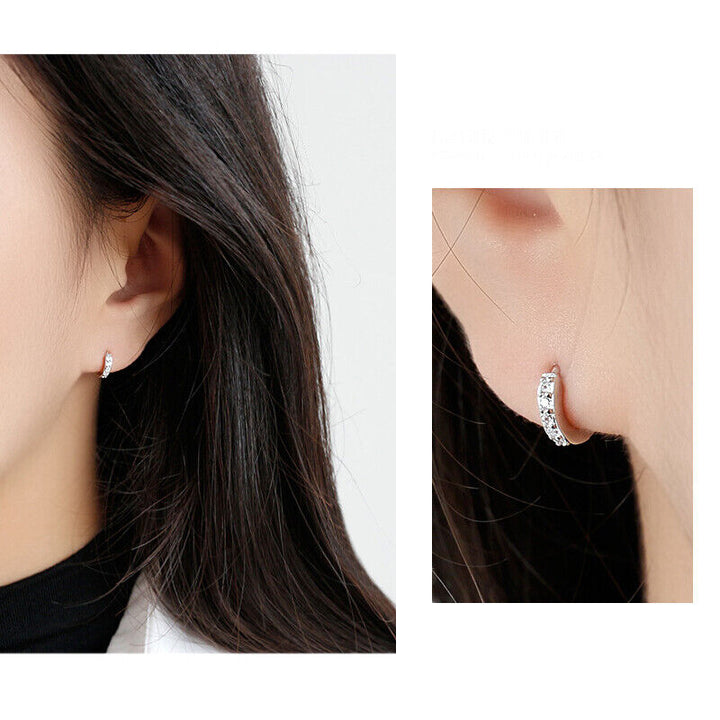 Kleine Creole 5,5mm Sterlingsilber 925 Damen Ohrringe Hochwertige Qualität - Vipfashion797