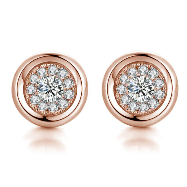 Rund Ohrstecker Silber mit Zirkonia T O P Ohrringe 6mm Kinder Damen