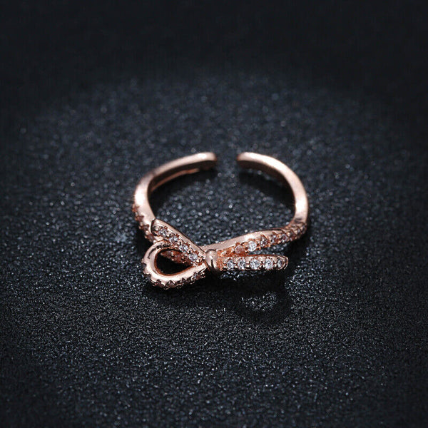 Damen Ring Infinity Symbol Unendlichkeit / Silber 925 50-56 offen