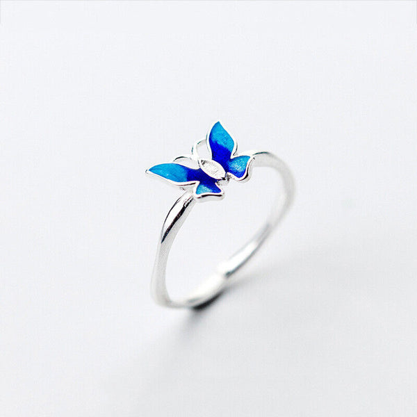 Ring Damen 925 Sterlingsilber Schmetterling Größe veränderbar