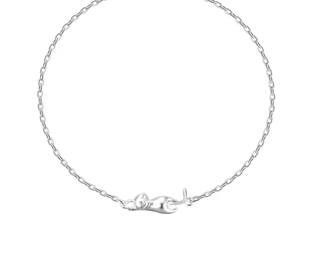 Armband Katze Sterling Silber 925 Damen Armkette - Vipfashion797