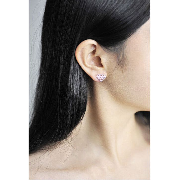 Diamant Ohrstecker Sterling Silber 925 Damen Ohrringe 8mm - Vipfashion797