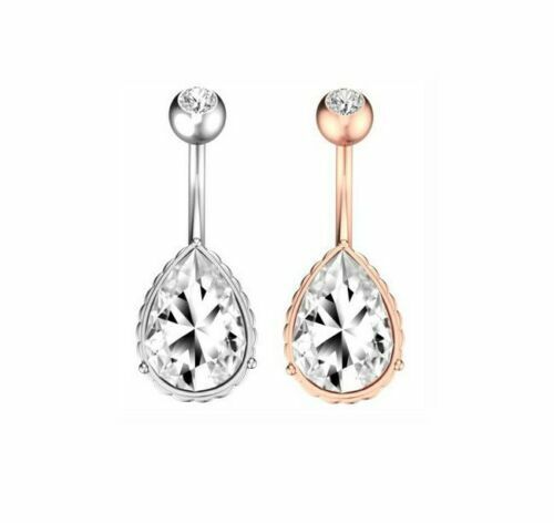 Bauchnabel Piercing Kristall Stab Zirkon hervorragende Qualität. - Vipfashion797