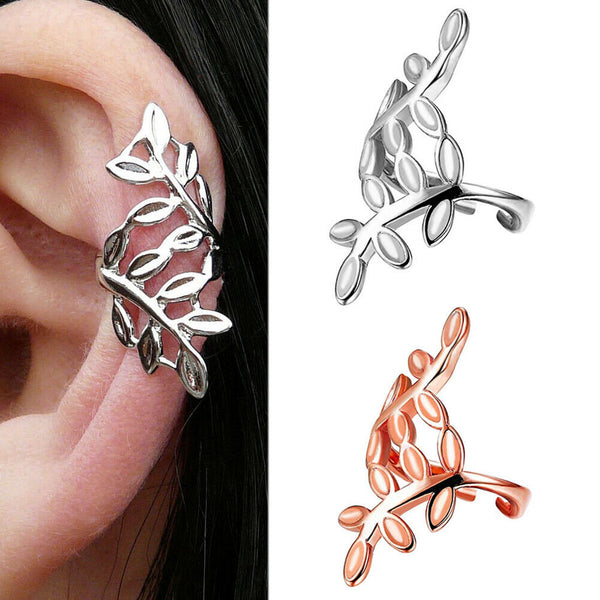 Ohrklemme Blätter Ohrclip ohne Loch Damen Mädchen Schmuck
