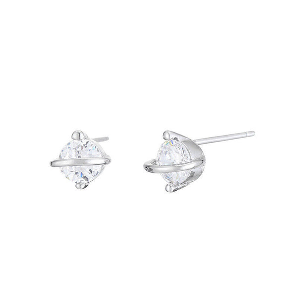 Ohrringe Silber 925 Damen Mädchen Ohrstecker 6mm - Vipfashion797