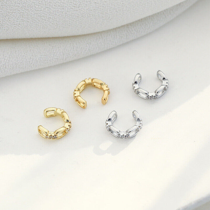 Clip Mini Ohrklemme echt Silber 925 Zirkonia ein Stück Mädchen Ohrringe - Vipfashion797