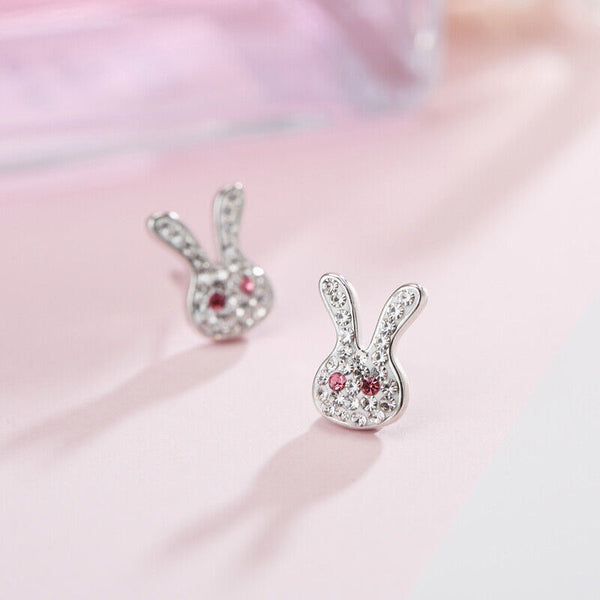 Ohrstecker Ohrringe Silber Glitzer mit Zirkon für Damen & Kinder & Mädchen