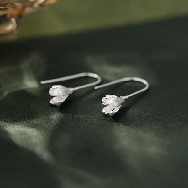 Ohrhänger Rose Sterling Silber 925 Damen Ohrringe