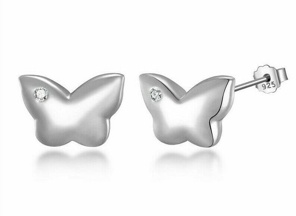 Ohrstecker Schmetterling  Sterling Silber Rosegold Damen Mini Ohrringe