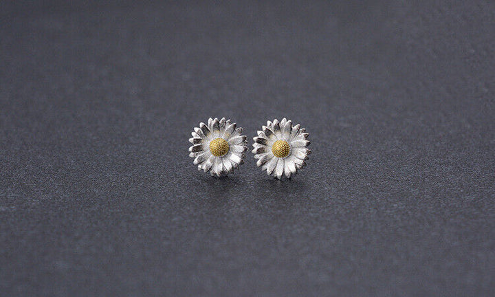 Ohrstecker Gänseblümchen echt Silber 925 Damen Kinder Ohrringe Blume - Vipfashion797
