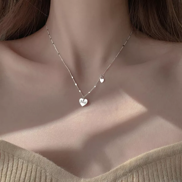 Edelstahl Anhänger Herz Glänzend Kette Neu