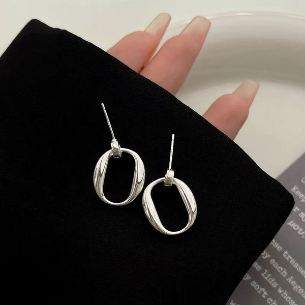 Ohrstecker mit Anhänger Rechteck Sterling Silber 925 Damen Ohrringe
