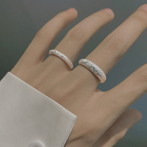 Damen Ring Matt Sterling Silber 925 Mädchen größenverstellbar 52-54