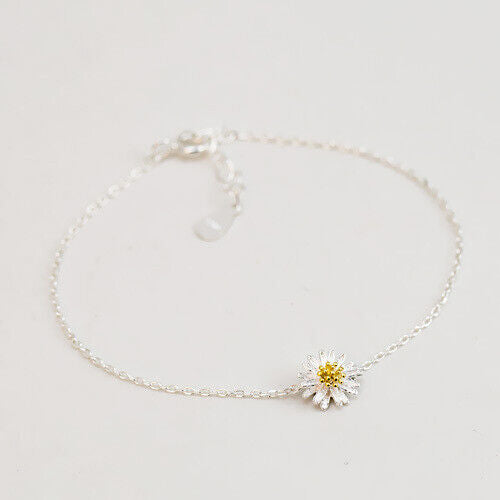 Mädchen Armband Blume Sterling Silber 925 Damen Armkette