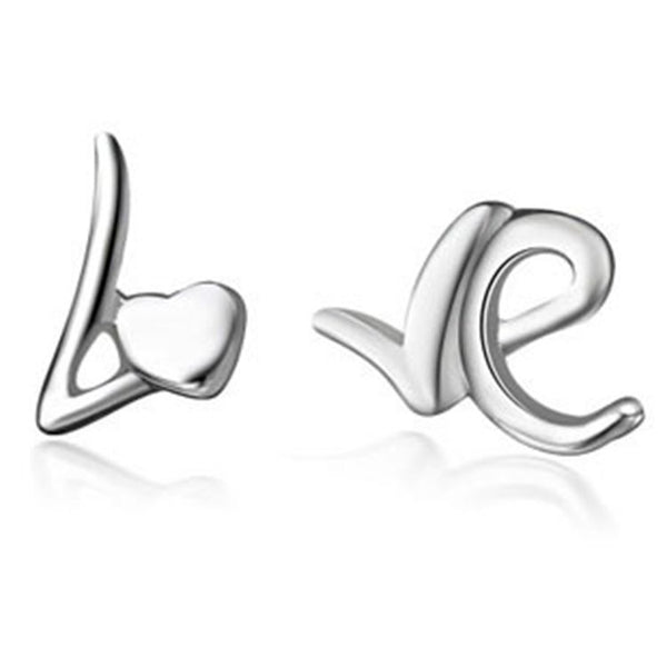 Ohrstecker LOVE Silber 925 Liebe Freunden Damen Mädchen Ohrringe - Vipfashion797