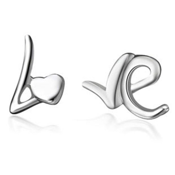 Ohrstecker LOVE Silber 925 Liebe Freunden Damen Mädchen Ohrringe - Vipfashion797