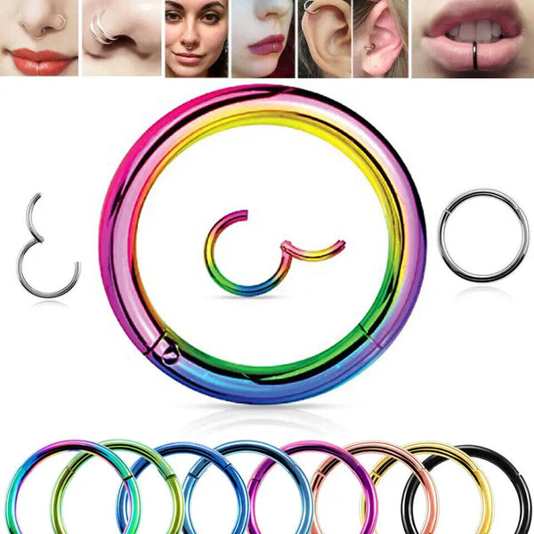 Nasenring Knorpel  Septum Nase Lippe Ohr Universal Tragus 6-8-10 mm auswählen - Vipfashion797