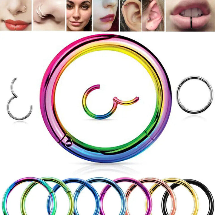 Nasenring Knorpel  Septum Nase Lippe Ohr Universal Tragus 6-8-10 mm auswählen - Vipfashion797