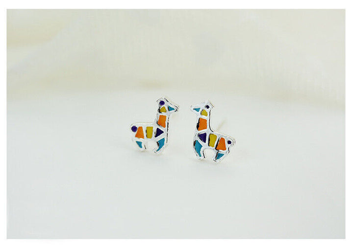 Ohrstecker Giraffe Sterling Silber 925 Damen kinder Ohrringe - Vipfashion797
