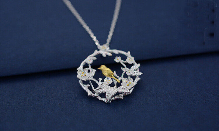 Halskette König der Vögel Silber 925 Damen Collier kette - Vipfashion797