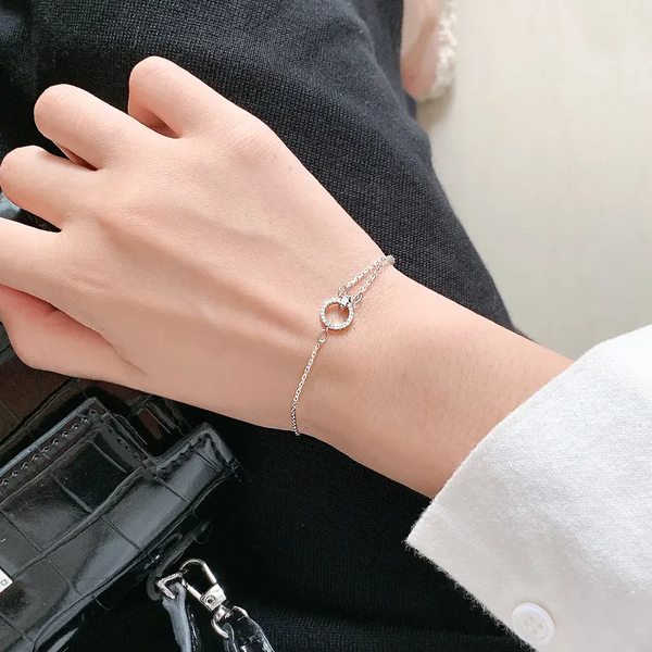 Damen Armband Armkette 925er Sterling Silber mit Zirkonia