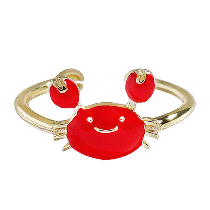 Damenring Krebs Sterlingsilber 925 Damen Ring größenverstellbar 49-52 - Vipfashion797