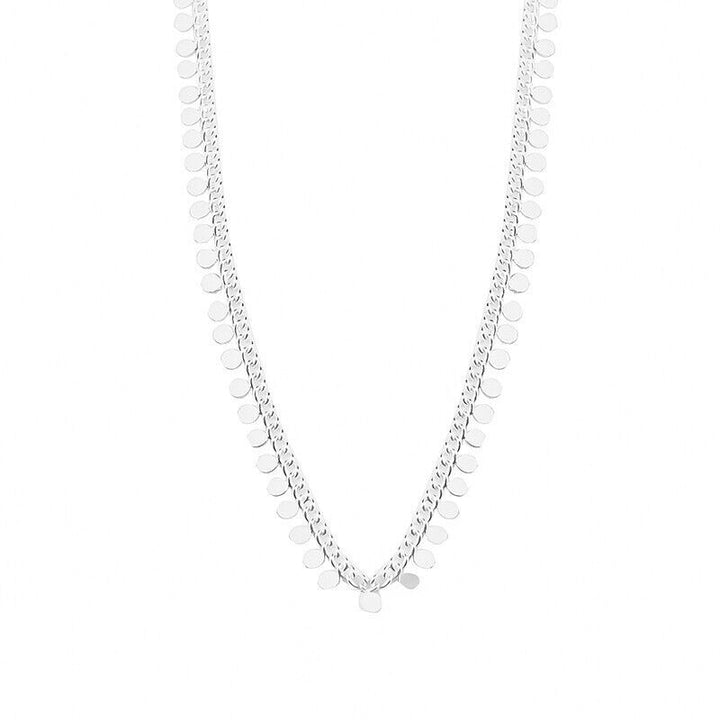 Halskette Quadrat Sterlingsilber 925 Damen Mädchen Kette - Vipfashion797