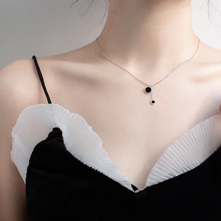 Halskette Kries schwarz Silber 925 Damen Mädchen Collier kette - Vipfashion797