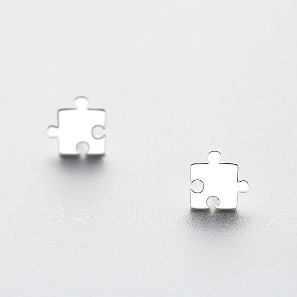 Ohrringe jewelry 925 sterling silver geometric minimalist funny puzzle