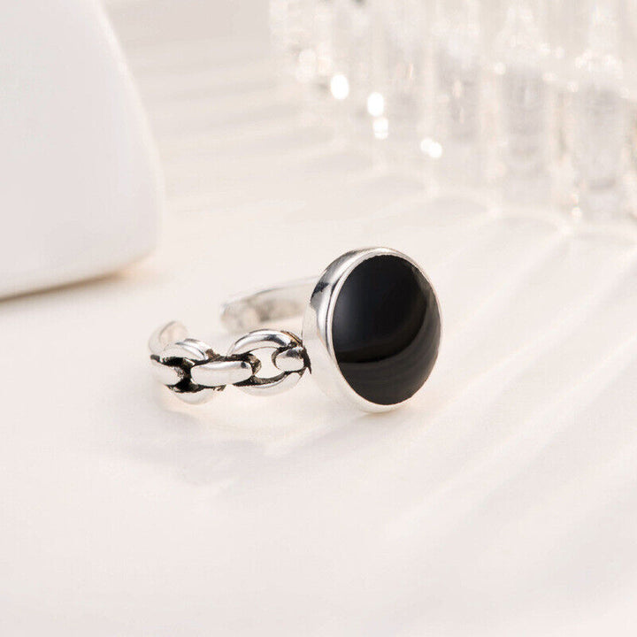 Damen Ring Sterling Silber 925 Geschwärzt verstellbar  48-53 - Vipfashion797