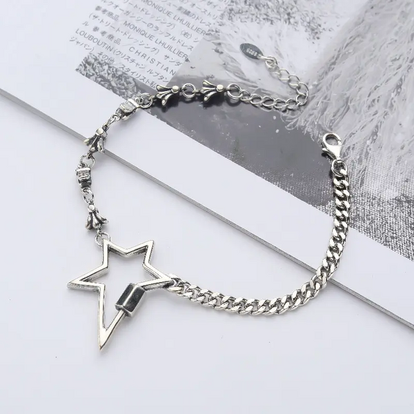 Damen Armband Sterne Sterling Silber 925 Armkette