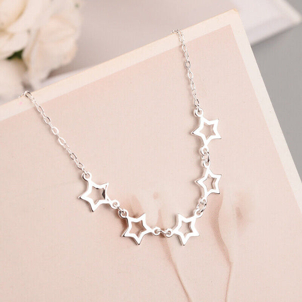 Halskette Sternen Sterlingsilber Damen kette