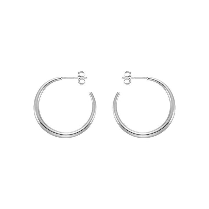 Ohrstecker Halbcreolen Sterling Silber Rund 26mm Damen Ohrringe - Vipfashion797