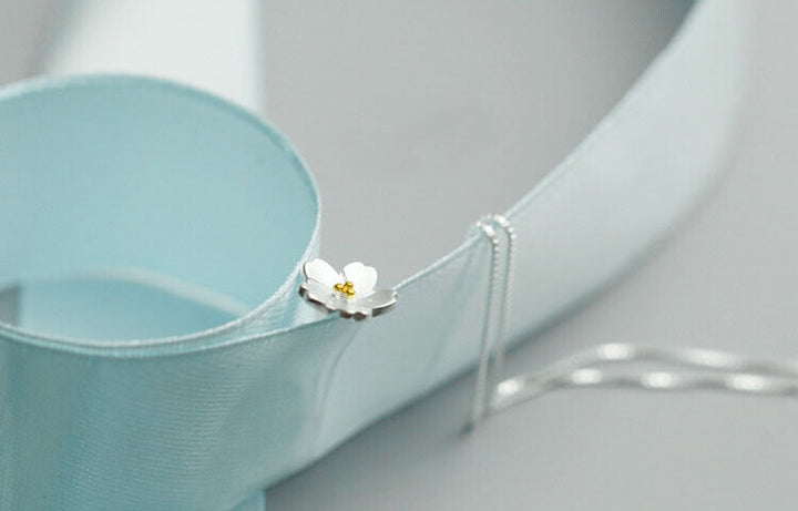 Halskette Blume Sterlingsilber 925 Kinder Damenkette - Vipfashion797