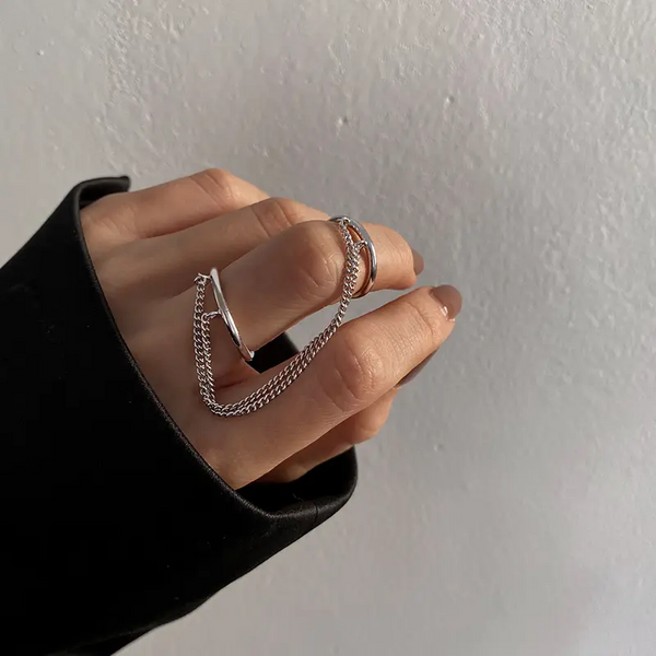 Damen Ring Sterling Silber Glatt verstellbar Anpassbar für alle