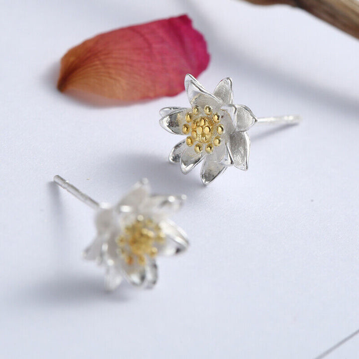Sonnenblume Ohrstecker Sterling Silber 925 Damen Kinder Ohrringe - Vipfashion797