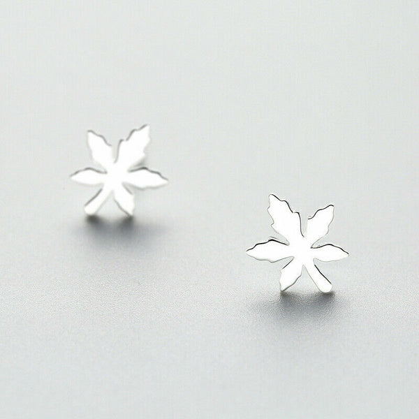 Damen Ohrringe Kleeblatt Sterling Silber 925 Mädchen Ohrstecker