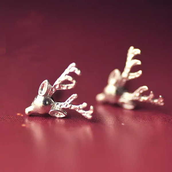 Reh Damen Ohrringe Sterling Silber 925er Ohrstecker Weihnachten