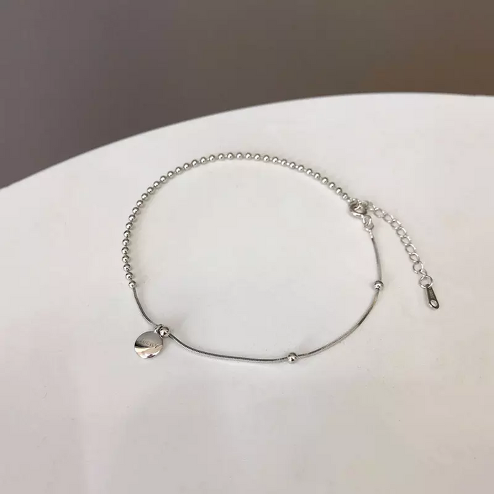 Fußkette mit Anhänger Sterlingsilber 925 Lucky Damen Fuß-Armkettchen - Vipfashion797