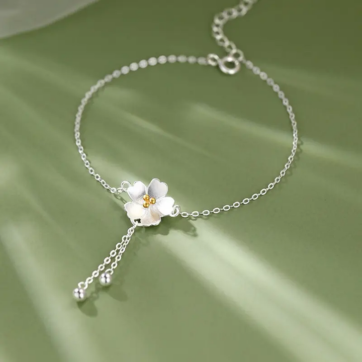 Armband Blume Sterling Silber 925 Damen Mädchen Kette - Vipfashion797