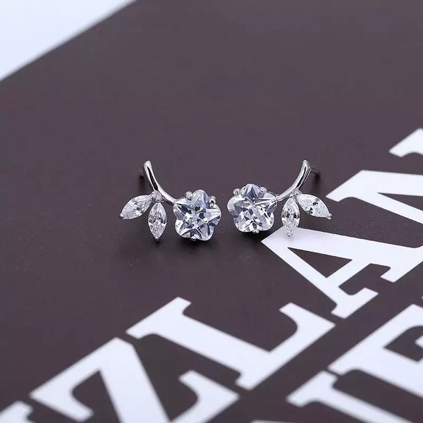 Ohrstecker Blüte SterlingSilber 925 Zirkonia Ohrringe Blume