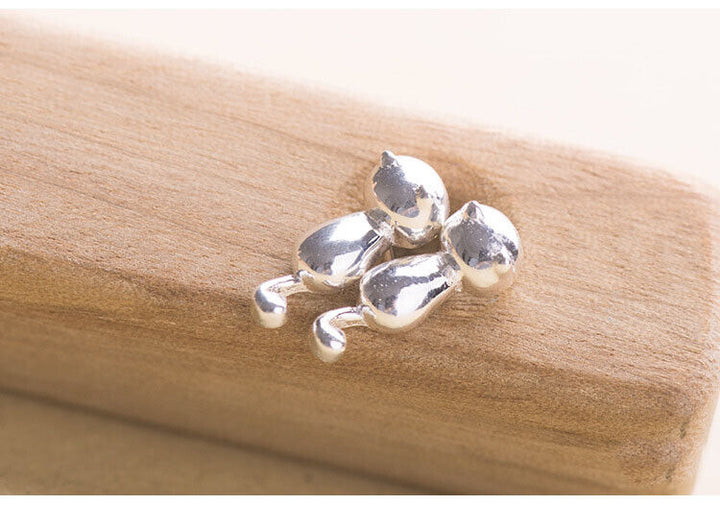 Ohrstecker Katze Sterling Silber 925 Damen Kinder Mädchen Ohrringe - Vipfashion797