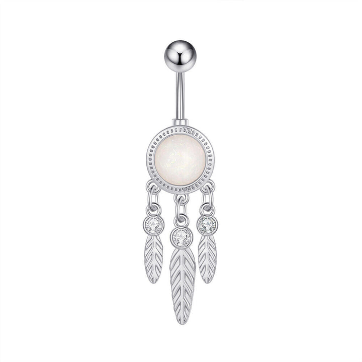 Opal Bauchnabelpiercing Rund Gebogener Stab Nabel - Vipfashion797