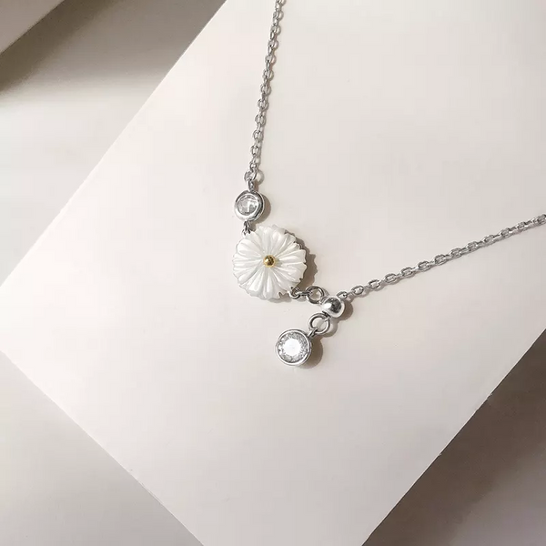 Blume Armkette Silber 925 Perlmutt bis 14+3 cm  Kinder Mädchen Geschenk