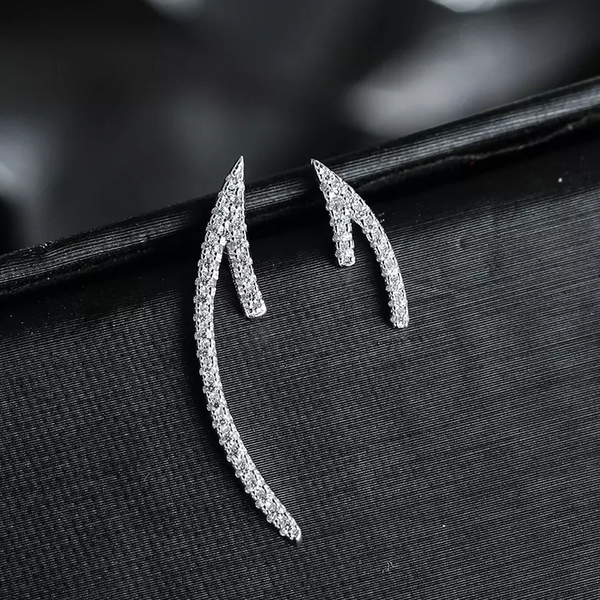 Lang Ohrstecker Silber 925 Zirkonia Damen Mädchen Ohrringe