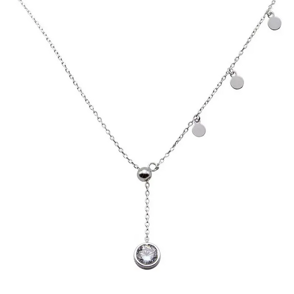 Halskette Rund-Plättchen Sterling Silber 925 Zikronia Damen Collier