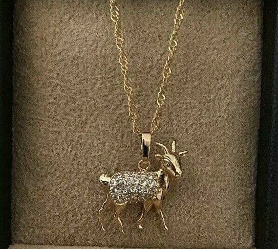 Halskette mit Anhänger 18k Tiermotiv mit-Zirkonia